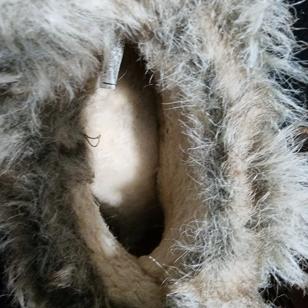 Bearpaw Toddler Hickory Brown Suede Faux Fur Trim‎ Ankle Boots Size 12 US